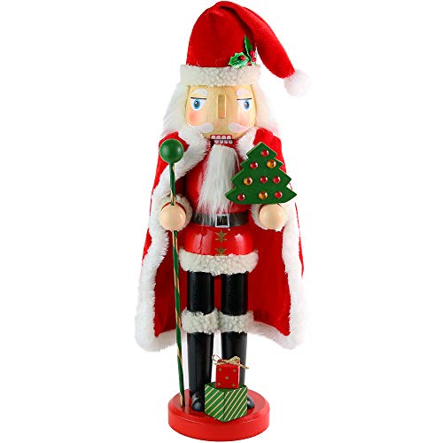 Product Cover Ornativity Christmas Santa Claus Nutcracker - Holiday Wooden Nutcracker Santa Figure Home Decoration