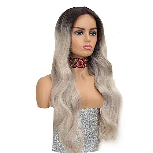 Product Cover NOBLE Lace Front Wigs Long Wavy Synthetic Easy 360 Lace Wigs for Women Natural Looking Body Wave Free Parting Wide Space Lace Replacement Go to Wigs(28inches, TTPN4/56F/PKGD4)