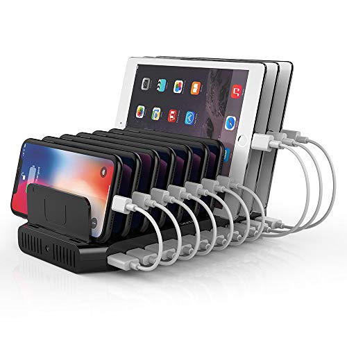 Product Cover Unitek Fast Charging Station with Quick Charge 3.0, Multi USB Charger Station for Multiple Devices, iPhone, iPad, Tablet, Kindle-Black(UL Certified)