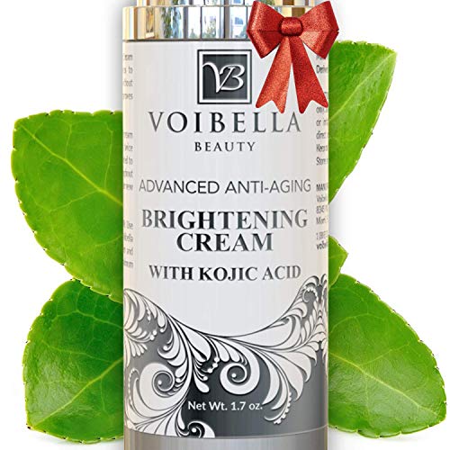 Product Cover Skin Brightening Cream & Dark Spot Corrector Remover. Skin Lightening Fade Cream & Freckle, Age, Sun Spot & Acne Scar Remover For Face + Kojic Acid Whitening for Armpit, Underarm & Intimate Parts