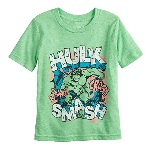 Product Cover Jumping Beans Toddler Boys 2T-5T Hulk Smash Graphic Tee 3T Green