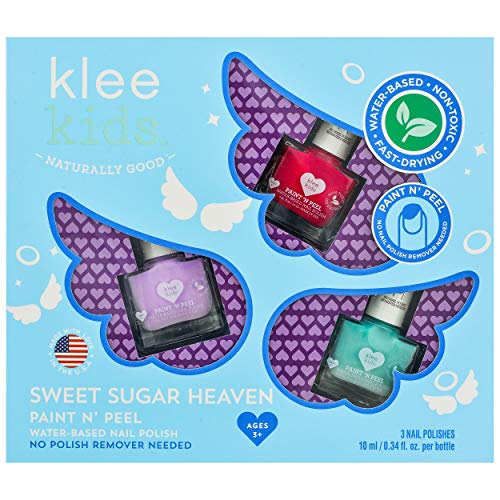 Product Cover Klee Kids Water-Based Peelable Nail Polish Gift Set. Odor-Free. Non-Toxic. Made in USA. (Sweet Sugar Heaven)