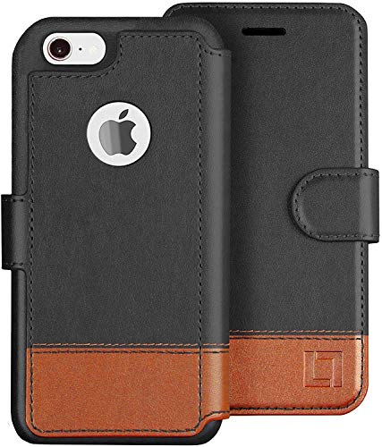 Product Cover LUPA iPhone 8 Wallet Case, Durable and Slim, Lightweight with Classic Design & Ultra-Strong Magnetic Closure, Faux Leather, 8 Smoky Cedar, Apple 8 (2017)