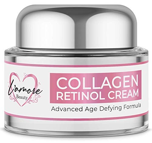 Product Cover L'amore Beauty Collagen Retinol Cream (30 mL) Anti-Aging Day and Night Facial | Age Defying Skincare Firms and Lifts Wrinkles, Fine Lines | Hydrating Face, Neck, Decollete Moisturizer