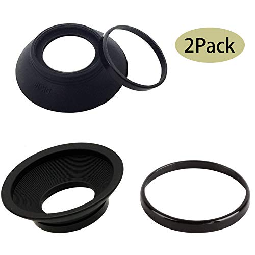Product Cover ULBTER DK-19 Eyepiece Eyecup Viewfinder Eye Cup for Nikon D800 D800E D700 D500 F4S F6 D4 D3 D3X D3s D2 D2S D2X Cameras (2-Pack), viewfinder Replacement for Nikon DK-17/DK-19 Eyepiece