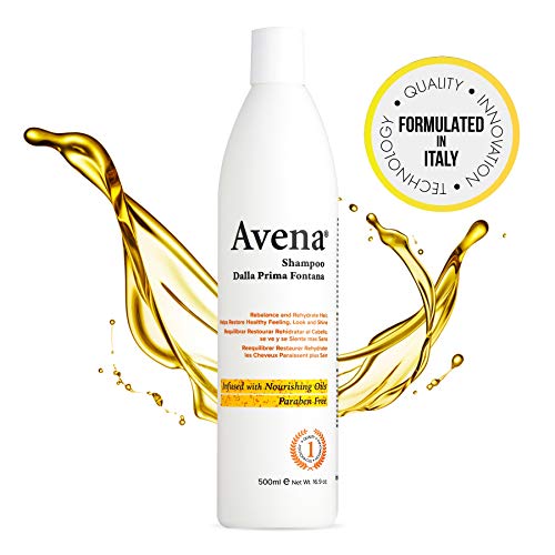 Product Cover Avena Numero 1 Color locking Re-balance Rehydrate Paraben-Free Shampoo Safe for Colored or Chemically Treated Hair Humidity Blocking Heat protectant Infused with Botanical Nourishing oils | 500ml