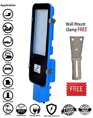 Product Cover D'MakTM Smart Led Street Light Focus Pure Cool White AC Outdoor Waterproof ('IP65 ' Water Resistant) 230V {with Clam Free} | Street Light | (Pack of 01) (Blue Eco Body, 36 Watt)
