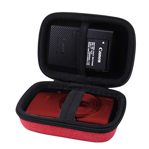 Product Cover Aenllosi Hard Carrying Case for Canon PowerShot ELPH 180/190 Digital Camera (Storage case, red)