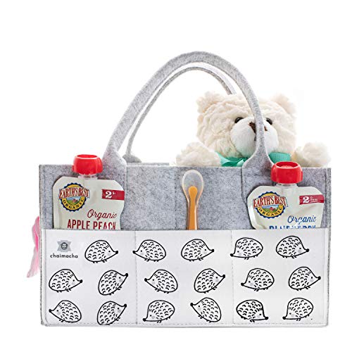 Product Cover Designer Baby Diaper Caddy Organizer - Portable Diaper Bag Organizer | Nursery Bag for Changing Table | Car Organizer (Hedgehog)