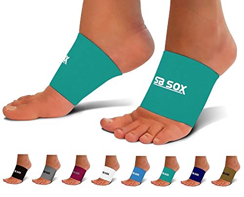 Product Cover SB SOX Compression Arch Sleeves for Men & Women - Perfect Option to Our Plantar Fasciitis Socks - for Plantar Fasciitis Pain Relief and Treatment for Everyday Use with Arch Support (Green, Medium)