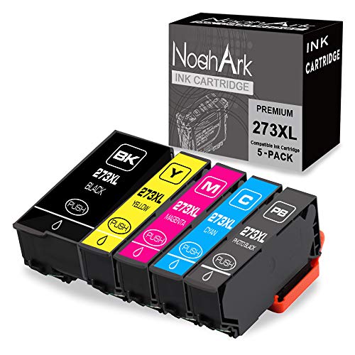 Product Cover NoahArk 5 Packs 273XL Remanufacture Ink Cartridge Replacement for Epson 273XL 273 XL T273XL for Expression Premium XP-520 XP-800 XP-600 XP-610 XP-620 XP-820 XP-810 Printer(Black Cyan Magenta Yellow)