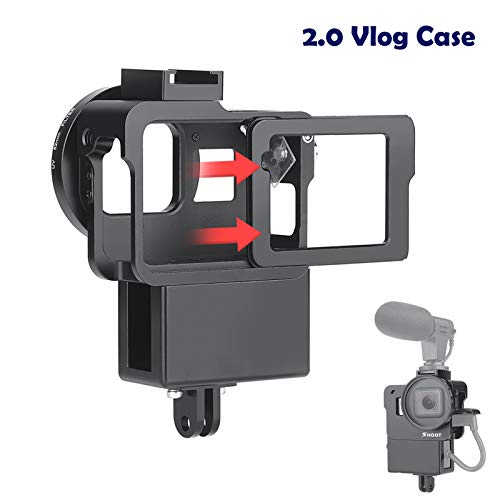 Product Cover D&F 2.0 Vlogging Case Aluminum Protective Shell Mount with Mic Adapter Place Frame for GoPro Hero 7 Black/6/5/(2018) Video Vlog Accessories