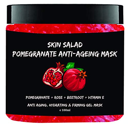 Product Cover SkinSalad Pomegranate Anti Aging Gel Face Mask with Beetroot, Rose and Vitamin-e, 100ML Paraben Free