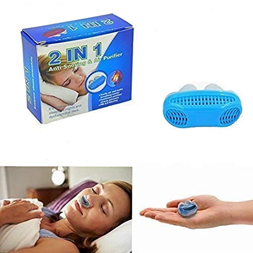 Product Cover Your Store 2 In 1 Silicone Air Purifier Sleep-Aid Anti Snoring Device for Men and Women (Snore Stopper Nose Clip)