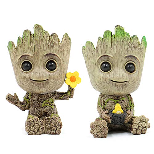 Product Cover Groot Planter Pot,Baby Groot Flowerpot, Garden Pots Guardians of The Galaxy Groot Tree Man Flower Pot or Pens Holder for a Tiny Succulents Plants and Best Christmas Gift for Kids