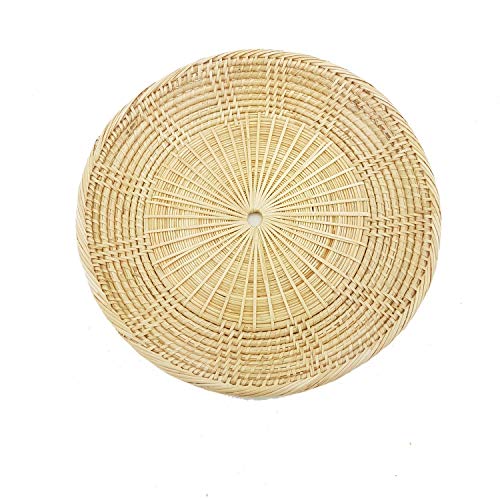 Product Cover MY HOPE Woven Rattan Trays Support Vase Decor On Office Table Candy Basket Put Stationary On Desk Size 8