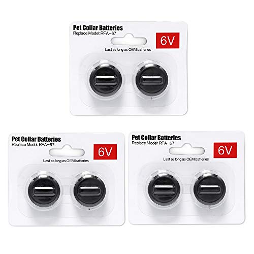 Product Cover Bsioff 6V Pet Collar Batteries Compatible with PetSafe RFA-67 6 Volt Replacement Battery (6 Pack)