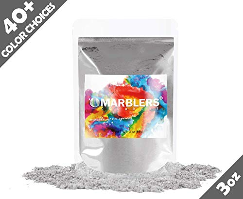 Product Cover Marblers Powder Colorant 3oz (85g) [Light Gray] | Pearlescent Pigment | Tint | Pure Mica Powder for Resin | Dye | Non-Toxic | Great for Epoxy, Soap, Nail Polish, Cosmetics and Bath Bombs