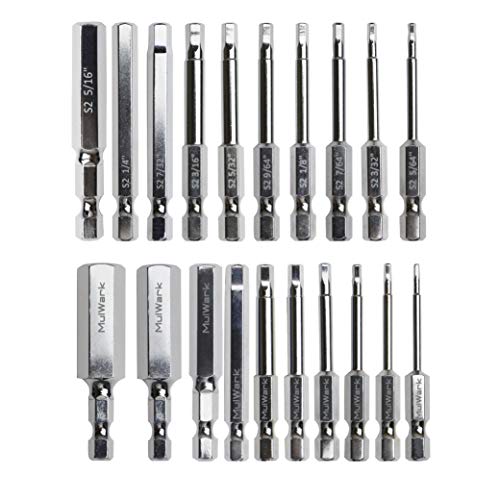 Product Cover MulWark Hex Head Allen Wrench Drill Bit Set 20PC (10pc Metric & 10pc SAE), 2.3