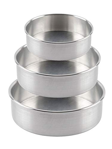 Product Cover Royals® Bidding Aluminium 2Kg/1Kg/0.5kg Round Cake Mould (3 Pieces) - Silver