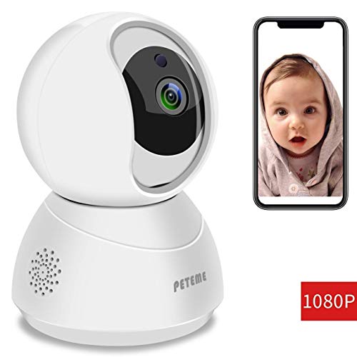Product Cover Peteme Baby Monitor 1080P FHD Home WiFi Security Camera Sound/Motion Detection with Night Vision 2-Way Audio Cloud Service Available Monitor Baby/Elder/Pet Compatible with iOS/Android