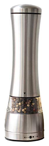 Product Cover ZEBEX Multi-Function Stainless Steel Salt and Pepper Grinder Mill Shakers with Adjustable Ceramic Grinder-Brushed Stainless Steel