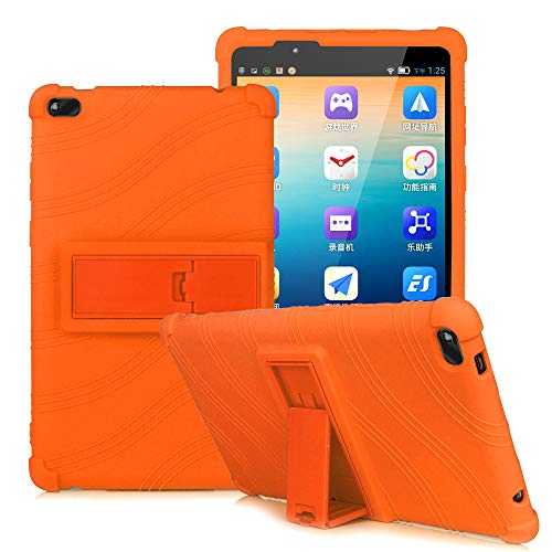 Product Cover HminSen Colorful Kids Case for Lenovo Tab E8, Light Weight [Anti Slip] Shockproof Protective Cover for Lenovo TAB E8 TB-8304F TB-8304F1 Tablet Silicone Case (Orange)