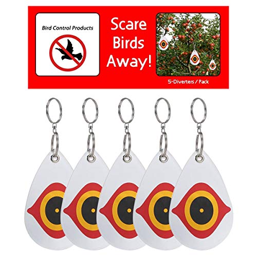 Product Cover QingYou Bird Repellent Owl Eyes, 5 Pack Reflective Bird Deterrent to Keep Birds Away Better Than Bird Spikes and Other Animal Repeller - Highly Effective Bird Deterrent and Easy to Install
