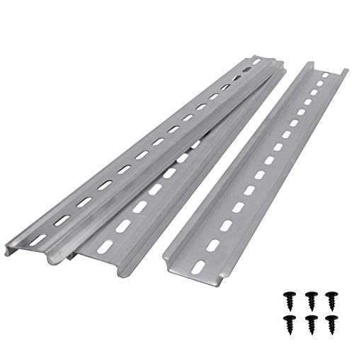 Product Cover TWTADE 3 Pcs DIN Rail Slotted Aluminum RoHS 35mm Wide, 7.5mm High, Long 300mm/ 12