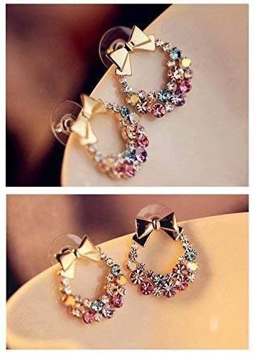 Product Cover andy coolLovely Garland Rhinestone Earring Ear Stud for Fashion Women Girl Useful and Practical