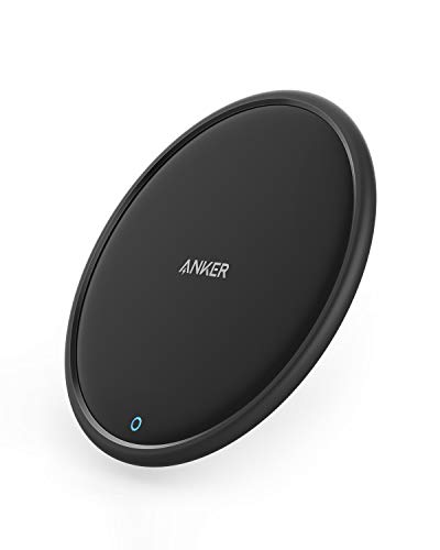 Product Cover Anker Wireless Charger, PowerWave Pad, Qi-Certified, 7.5W for iPhone 11, 11 Pro, 11 Pro Max, Xs Max, XR, XS, X, 8, 8 Plus, 10W for Galaxy S10 S9 S8, Note 10 Note 9 (No AC Adapter)