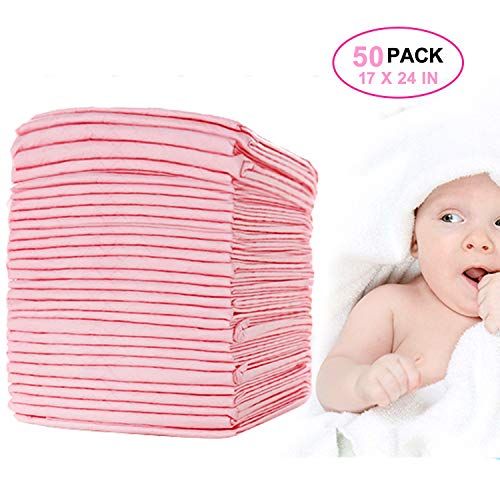 Product Cover Disposable Changing Pad, 50 Pack 24×18 inch Portable Changing  Pads Absorbency Mattress Pad Protector Pet Training and Puppy Pads Changing Pads for Baby Water Proof Incontinence Changing Mat for Baby