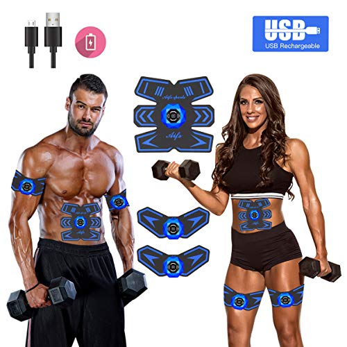 Product Cover Abs Stimulator Ab Stimulator Muscle Toner Rechargeable Muscle Trainer Ultimate Abs Stimulator for Men Women Abdominal Work Out Ads Power Fitness Abs Muscle Training Gear ABS Workout Equipment Portable