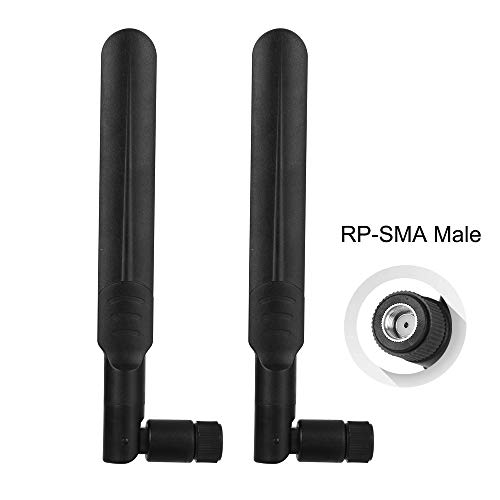 Product Cover Aigital RP-SMA Male Connector Antenna 4G LTE 9dBi High Gain WiFi Signal Booster Omni Directional Adapter Network Reception GSM GPRS WiFi Antenna for Mobile Broadband Wireless Router (2-Pack)
