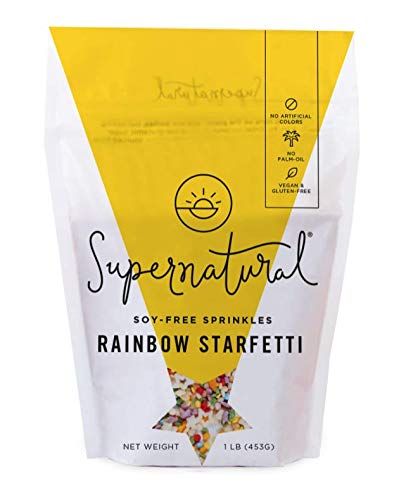 Product Cover Rainbow Starfetti Sprinkles by Supernatural, No Artificial Dyes, Gluten Free, Bulk 1 Pound