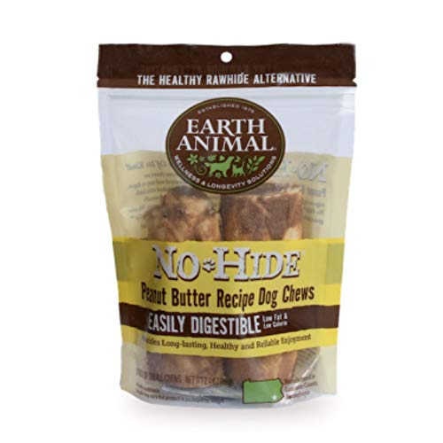 Product Cover Earth Animal No Hide Peanut Butter Dog Chews (Peanut Butter, 6