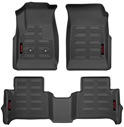 Product Cover Gator Accessories 79609 Black Front and 2nd Seat Floor Liners Fits 15-19 Colorado/Canyon Crew Cab, Combo Set