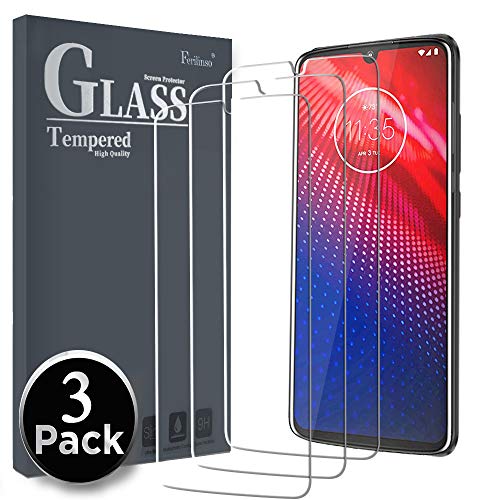 Product Cover Ferilinso Screen Protector for Moto Z4/ Z4 Force, [3 PACK] Tempered Glass Screen Protector