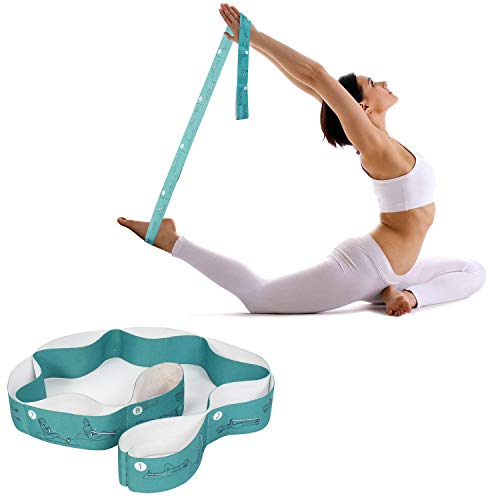 Product Cover FITSY® Elastic 8 Loops Stretching Strap for Yoga, Pilates, Exercise, Physical Therapy Home Fitness