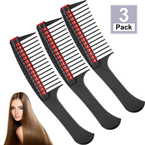 Product Cover 3 Pack hair comb,comb roller,Detangling Roller Comb Integrated Hair Roller Comb，Anti Splicing comb for Salon Barber Hair Dye