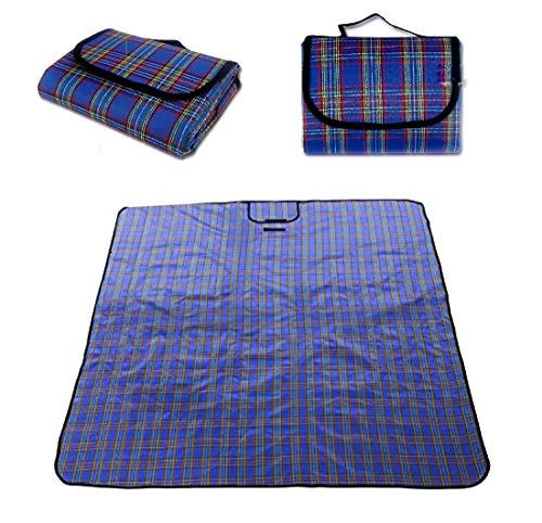 Product Cover Inditradition Picnic Mat, Camping & Outdoor Foldable Sleeping Mat | Waterproof, 6 x 6 Feet (Blue)