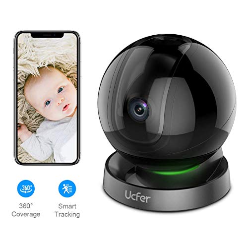 Product Cover Ucfer 1080P WiFi Smart Home Security Camera, Baby Monitor, Pet Camera, H.265 Wireless Indoor Camera with Night Vision, Two-Way Audio, Cloud Storage, Compatible with Alexa