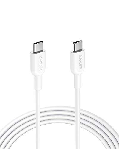 Product Cover Anker Powerline II USB C to USB C 2.0 Cable (6ft) USB-IF Certified, Power Delivery PD Charging for Apple MacBook, Huawei Matebook, iPad Pro 2018, Chromebook, Switch, and More Type-C Devices/Laptops