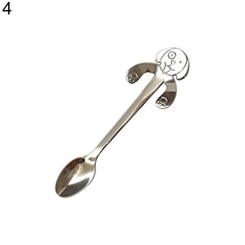 Product Cover andy cool Creative Stainless Steel Dog Hanging Cup Hugging Coffee Tea Soup Sugar Spoon Silver 4 Durable and Useful