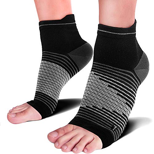 Product Cover Plantar Fasciitis Socks Womens, Ankle Compression Socks Arch Support Socks for Heel Pain Relief, Boost Blood Circulation, Relieve Arch Pain, Heel Compression Sleeve Reduce Foot Swelling, Black XL