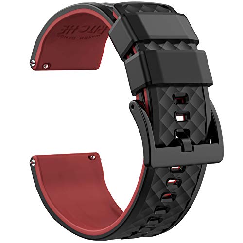 Product Cover 22mm Silicone Watch Bands Compatible with Samsung Gear S3 Frontier Watch Quick Release Rubber Watch Bands for Men
