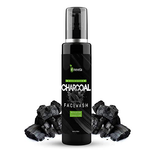 Product Cover Emeveta Charcoal Aloe Vera Tea Tree Oil Herbal Face Wash Men Women - Dry and Oily Deep Clean Glowing Skin (100 ml)