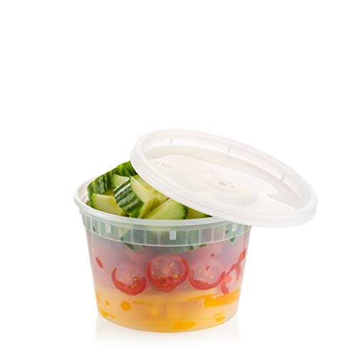 Product Cover ZEML 16 oz. Deli Food Storage Containers With Leak-proof Lids - 24 Sets