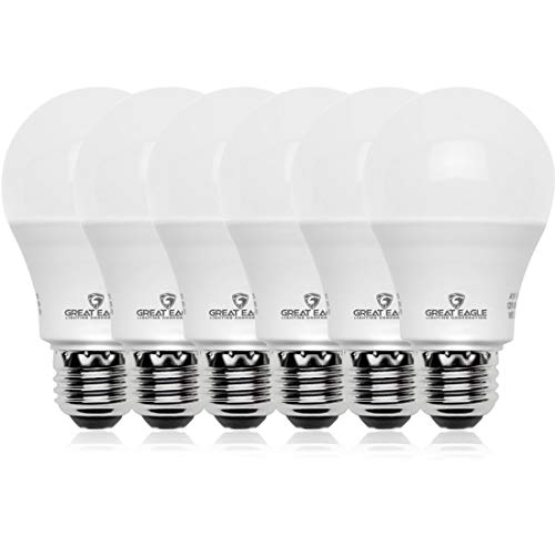 Product Cover Great Eagle 100W Equivalent LED A19 Light Bulb 1600 Lumens Cool White 4000K Dimmable 14-Watt UL Listed (6-Pack)