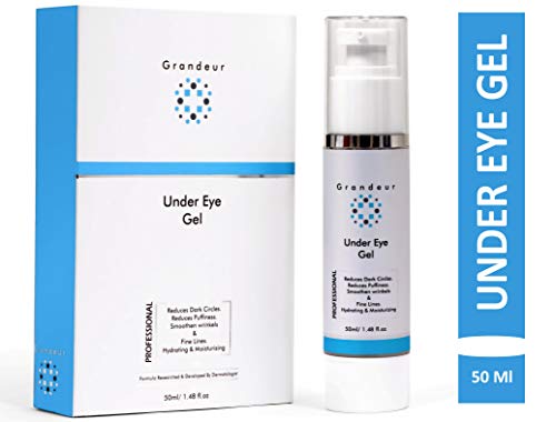 Product Cover Grandeur Under Eye Cream Gel For Dark Circles, Puffiness, Fine Lines, Wrinkles and Bags- 50ml | Anti Ageing | Even Skin Tone |
